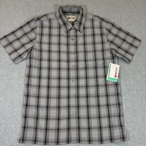 MARMOT Men's Eldridge Classic Plaid SS Button Down Shirt Grey Small NWT